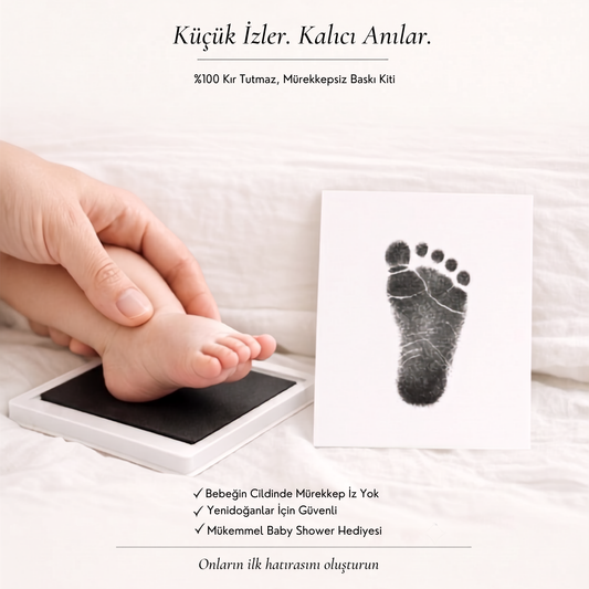 Leke Bırakmayan Mürekkepsiz Bebek El & Ayak İzi Kiti